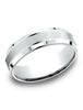 Benchmark-14k-White-Gold-6.5mm-Comfort-Fit-Satin-Finished-Polished-Beveled-Edge-Carved-Dsgn-Band--Sz-4--LCF66543614KW04.25