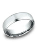 Benchmark-14K-White-Gold-6.5mm-Comfort-Fit-Drop-Edge-High-Polish-Design-Band--Size-4.25--LCF71654014KW04.25