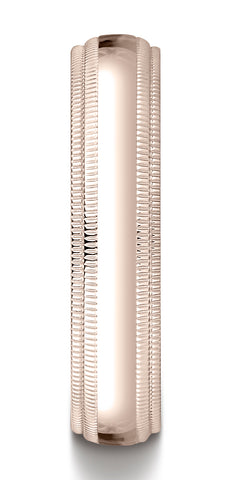 Benchmark-14K-Rose-Gold-5mm-Slightly-Domed-Standard-Comfort-Fit-Wedding-Band-w/-Double-Milgrain--Sz-4.5--LCFD35014KR04.5