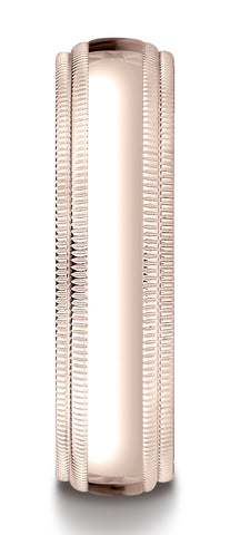 Benchmark-14K-Rose-Gold-6mm-Slightly-Domed-Standard-Comfort-Fit-Wedding-Band-w/-Double-Milgrain--Sz-4.5--LCFD36014KR04.5