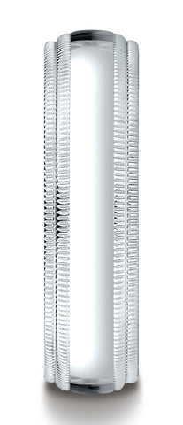 Benchmark-14K-White-Gold-6mm-Slightly-Domed-Standard-Comfort-Fit-Wedding-Band-w/-Double-Milgrain-Sz-4.5--LCFD36014KW04.5
