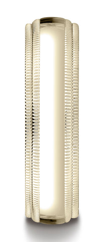 Benchmark-10K-Yellow-Gold-6mm-Slightly-Domed-Standard-Comfort-Fit-Band-with-Double-Milgrain--Size-4.5--LCFD36010KY04.5