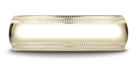 Benchmark-14K-Yellow-Gold-7mm-Slightly-Domed-Standard-Comfort-Fit-Wedding-Band-w/-Double-Milgrain--Sz-4.25--LCFD37014KY04.25