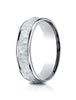 Benchmark-14k-White-Gold-Comfort-Fit-6.5mm-High-Polish-Edge-Hammered-Center-Design-Band--Size-4--LCF156530314KW04
