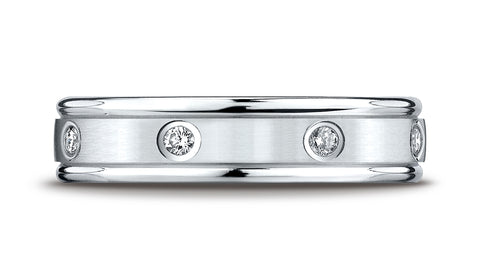 Benchmark-Platinum-4mm-Comfort-Fit-Burnish-Set-8-Stone-Diamond-Eternity-Wedding-Ring--.16Ct--Size-4.25--RECF514140PT04.25