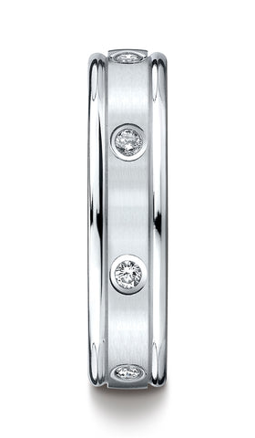 Benchmark-Platinum-4mm-Comfort-Fit-Burnish-Set-8-Stone-Diamond-Eternity-Wedding-Band--.16Ct--Size-4.5--RECF514140PT04.5