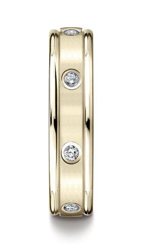 Benchmark-18K-Yellow-Gold-4mm-Comfort-Fit-Burnish-Set-8-Stone-Diamond-Eternity-Band--.16Ct--Size-4.5--RECF51414018KY04.5