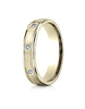 Benchmark-14K-Yellow-Gold-4mm-Comfort-Fit-Burnish-Set-8-Stone-Diamond-Eternity-Wedding-Band--.16Ct--Sz-4--RECF51414014KY04