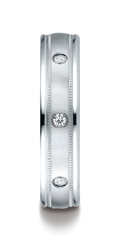 Benchmark-18K-White-Gold-4mm-Comfort-Fit-Burnish-Set-8-Diamond-Eternity-Band-w/-Milgrain--.16Ct--Size4.5--RECF51414118KW04.5
