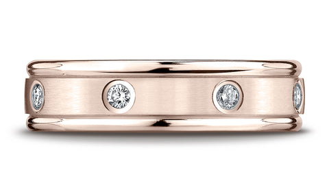 Benchmark-14K-Rose-Gold-6mm-Comfort-Fit-Burnish-Set-8-Stone-Diamond-Eternity-Wedding-Band--.32Ct--Sz-4.25--RECF51614014KR04.25
