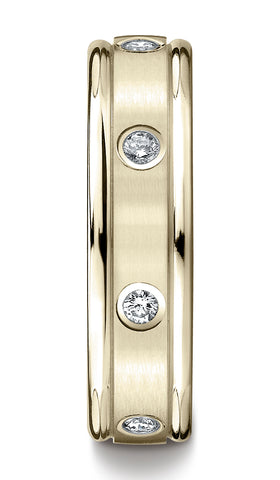 Benchmark-18K-Yellow-Gold-6mm-Comfort-Fit-Burnish-Set-8-Stone-Diamond-Eternity-Band--.32Ct--Size-4.5--RECF51614018KY04.5