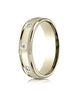 Benchmark-14K-Yellow-Gold-6mm-Comfort-Fit-Burnish-Set-8-Diamond-Eternity-Band-w/-Milgrain--.32Ct--Size4--RECF51614114KY04