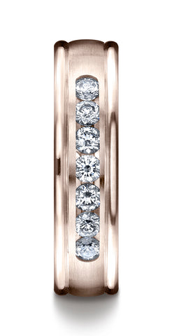 Benchmark-14K-Rose-Gold-6mm-Comfort-Fit-Channel-Set-7-Stone-Diamond-Eternity-Wedding-Band--.42Ct--Sz-4.5--RECF51651614KR04.5