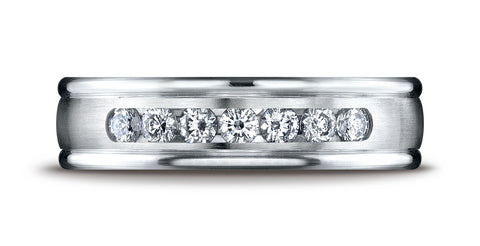 Benchmark-14K-White-Gold-6mm-Comfort-Fit-Channel-Set-7-Stone-Diamond-Eternity-Wedding-Band--.42Ct--Sz-4.25--RECF51651614KW04.25