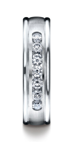 Benchmark-18K-White-Gold-6mm-Comfort-Fit-Channel-Set-7-Stone-Diamond-Eternity-Wedding-Band--.42Ct--4.5--RECF51651618KW04.5