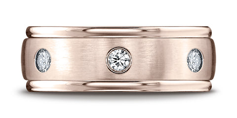 Benchmark-14K-Rose-Gold-8mm-Comfort-Fit-Burnish-Set-6-Stone-Diamond-Eternity-Wedding-Band--.48Ct--Sz-4.25--RECF51814014KR04.25