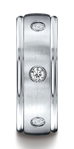 Benchmark-Platinum-8mm-Comfort-Fit-Burnish-Set-6-Stone-Diamond-Eternity-Wedding-Band--.48Ct--Size-4.5--RECF518140PT04.5
