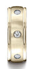 Benchmark-14K-Yellow-Gold-8mm-Comfort-Fit-Burnish-Set-6-Stone-Diamond-Eternity-Band--.48Ct--Size-4.5--RECF51814014KY04.5