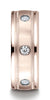Benchmark-14K-Rose-Gold-8mm-Comfort-Fit-Burnish-Set-6-Diamond-Eternity-Band-w/-Milgrain--.48Ct--Size4.5--RECF51814114KR04.5