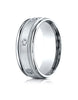 Benchmark-18K-White-Gold-8mm-Comfort-Fit-Burnish-Set-6-Diamond-Eternity-Band-w/-Milgrain--.48Ct--Size4--RECF51814118KW04