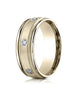 Benchmark-18K-Yellow-Gold-8mm-Comfort-Fit-Burnish-Set-6-Diamond-Eternity-Band-w/-Milgrain--.48Ct--Size4--RECF51814118KY04