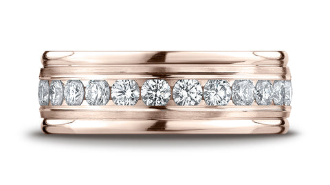 Benchmark-14K-Rose-Gold-8mm-Comfort-Fit-Channel-Set-12-Stone-Diamond-Eternity-Wedding-Band--.96Ct--Sz-4.25--RECF51851614KR04.25