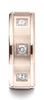 Benchmark-14K-Rose-Gold-8mm-Comfort-Fit-Pave-set-3-Stone-Diamond-Wedding-Band-Ring--.24Ct.--Size-4.5--RECF52813914KR04.5
