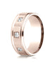 Benchmark-14K-Rose-Gold-8mm-Comfort-Fit-Pave-set-3-Stone-Diamond-Wedding-Band-Ring--.24Ct.--Size-4--RECF52813914KR04