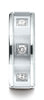 Benchmark-18K-White-Gold-8mm-Comfort-Fit-Pave-set-3-Stone-Diamond-Wedding-Band-Ring--.24Ct.--Size-4.5--RECF52813918KW04.5