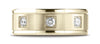 Benchmark-18K-Yellow-Gold-8mm-Comfort-Fit-Pave-set-3-Stone-Diamond-Wedding-Band-Ring--.24Ct.--Size-4.25--RECF52813918KY04.25