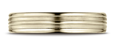 Benchmark-14K-Yellow-Gold-4mm-Comfort-Fit-Satin-Finish-and-Round-Edge-Carved-Design-Wedding-Band--Size-4.25--RECF5418014KY04.25