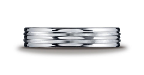 Benchmark-Argentium-Silver-5mm-Comfort-Fit-Satin-Finished-Double-Groove-Center-Design-Band--Size-6.5--RECF55180SV06.5