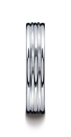 Benchmark-Argentium-Silver-5mm-Comfort-Fit-Satin-Finished-Double-Groove-Center-Design-Band--Size-7--RECF55180SV07