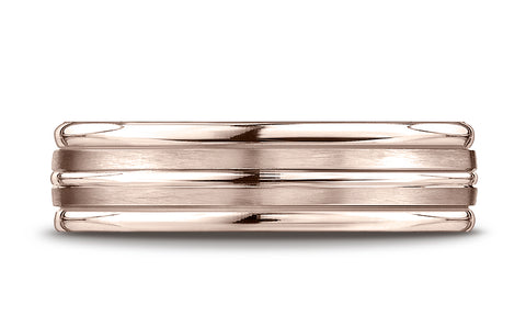 Benchmark-14K-Rose-Gold-6mm-Comfort-Fit-Satin-Finished-and-Round-Edge-Carved-Design-Wedding-Band--Size-4.25--RECF5618014KR04.25