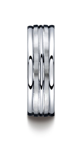 Benchmark-Argentium-Silver-7mm-Comfort-Fit-Satin-Finished-Double-Groove-Center-Design-Wedding-Band-Sz-7--RECF57180SV07