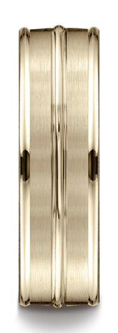 Benchmark-10k-Yellow-Gold-7mm-Comfort-Fit-Satin-Finished-and-Round-Edge-Carved-Design-Band--Size-4.5--RECF5718010KY04.5
