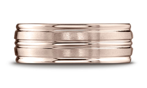 Benchmark-14K-Rose-Gold-8mm-Comfort-Fit-Satin-Finished-and-Round-Edge-Carved-Design-Wedding-Band--Size-4.25--RECF5818014KR04.25