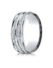 Benchmark-14K-White-Gold-8mm-Comfort-Fit-Hammer-Finished-and-Round-Edge-Carved-Design-Band--Size-4--RECF5818514KW04