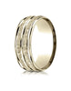 Benchmark-14K-Yellow-Gold-8mm-Comfort-Fit-Hammer-Finished-and-Round-Edge-Carved-Design-Band--Size-4--RECF5818514KY04