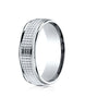 Benchmark-18k-White-Gold-7mm-Comfort-Fit-High-Polish-Round-Edge-Cross-Hatch-Center-Design-Band--Size-4--RECF6747118KW04