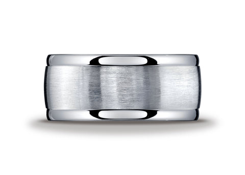 Benchmark-Argentium-Silver-10-mm-Comfort-Fit-Satin-Finished-High-Polished-Round-Edge-Design-Band-Sz-8.5--RECF71002SSV08.5