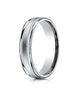 Benchmark-14K-White-Gold-4mm-Comfort-Fit-Satin-Finish-Center-w/-a-Round-Edge-and-Milgrain-Band--Size-4--RECF7401S14KW04