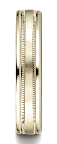 Benchmark-18K-Yellow-Gold-4mm-Comfort-Fit-Satin-Finish-Center-w/-a-Round-Edge-and-Milgrain-Band--Sz-4.5--RECF7401S18KY04.5