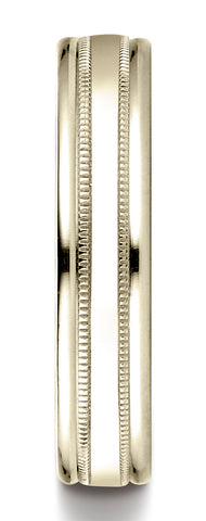 Benchmark-14K-Yellow-Gold-4mm-Comfort-Fit-High-Polish-Finish-w/-a-Round-Edge-and-Milgrain-Band--Size-4.5--RECF740114KY04.5