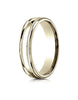 Benchmark-14K-Yellow-Gold-4mm-Comfort-Fit-High-Polished-Finish-w/-a-Round-Edge-and-Milgrain-Band--Size-4--RECF740114KY04