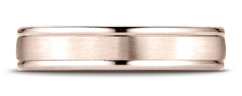 Benchmark-14K-Rose-Gold-4mm-Comfort-Fit-Satin-Finished-High-Polished-Round-Edge-Carved-Design-Band--Sz-4.25--RECF7402S14KR04.25