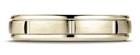 Benchmark-14K-Yellow-Gold-4mm-Comfort-Fit-Satin-Finish-8-Center-Cuts-and-Round-Edge-Band--Size-4.25--RECF7445214KY04.25