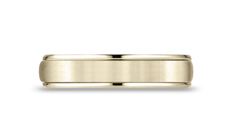 Benchmark-14k-Yellow-Gold-5mm-Comfort-Fit-Satin-Finish--Polished-Round-Edge-Carved-Design-Band--Size-4.25--RECF7502S14KY04.25