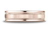 Benchmark-14K-Rose-Gold-6mm-Comfort-Fit-Satin-Finish-Center-w/-Milgrain-Round-Edge-Band--Size-4.25--RECF7601S14KR04.25
