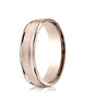 Benchmark-14K-Rose-Gold-6mm-Comfort-Fit-Satin-Finish-Center-w/-Milgrain-Round-Edge-Band--Size-4--RECF7601S14KR04